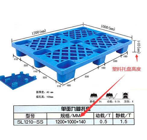 塑料托盘的标准高度